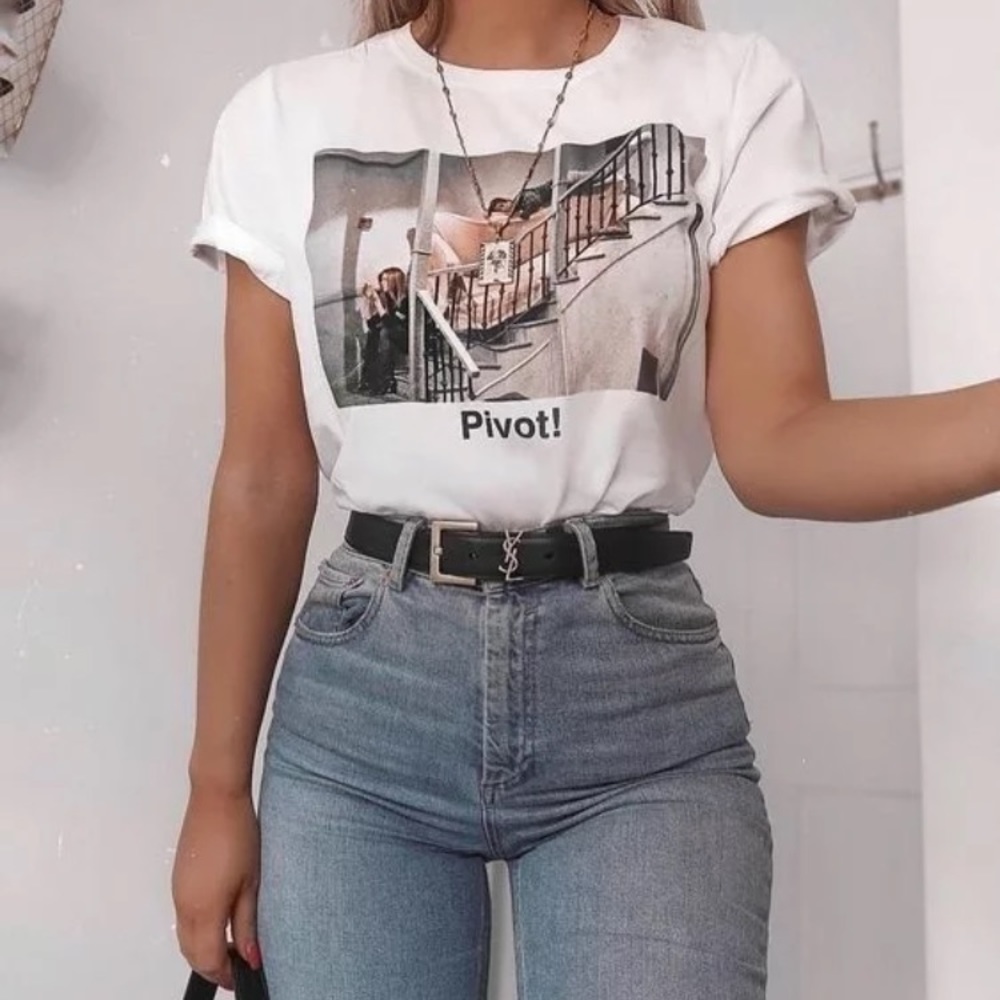 Friends pivot graphic tee